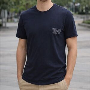 Lululemon Men’s The Fundamental T-shirt in Navy Graphic Wavy Spellout